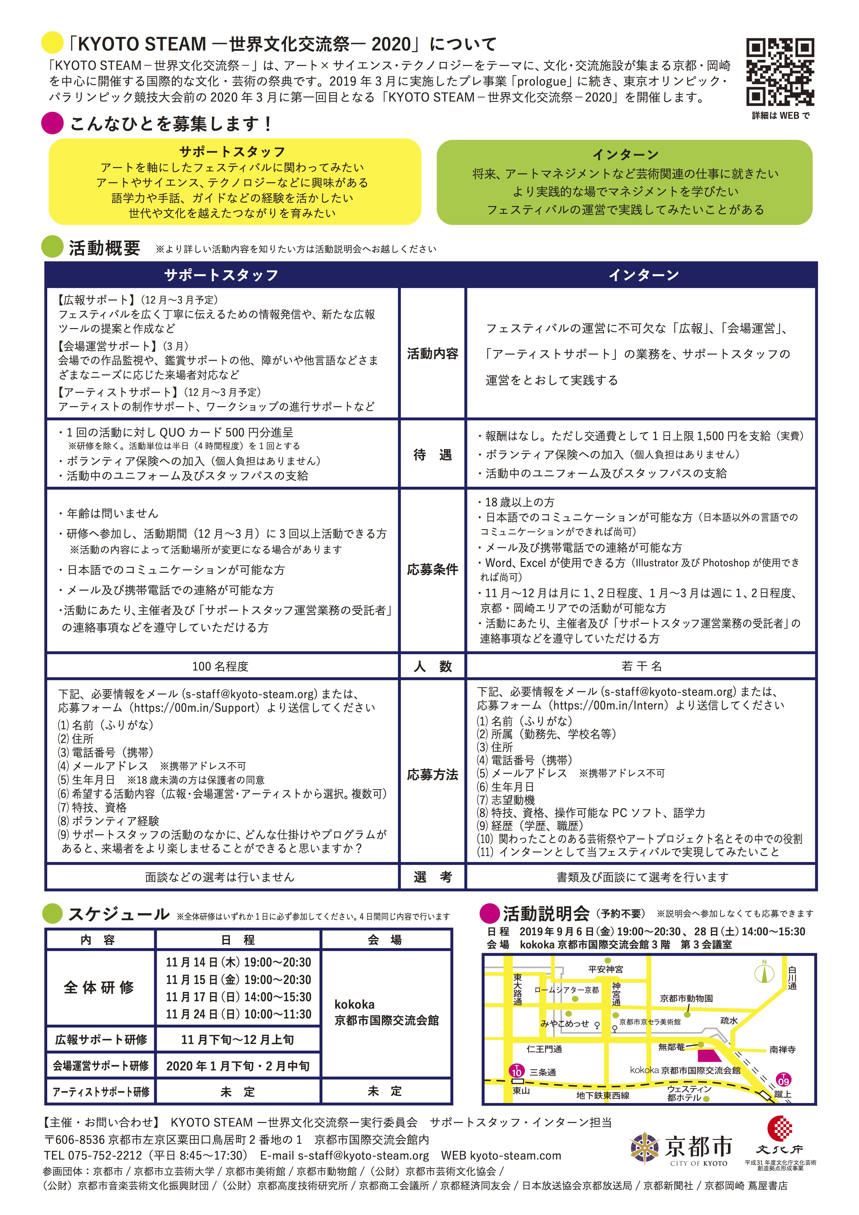 Kyoto Steamー世界文化交流祭ー2020 インターン募集 インターンシップ Npo法人explat エクスプラット